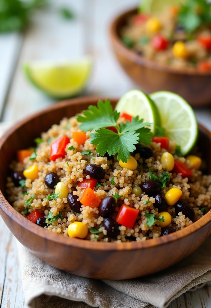 15 Healthy Meals You'll Crave (Even Picky Eaters Will Love #7!) - 1. Quinoa & Black Bean Salad