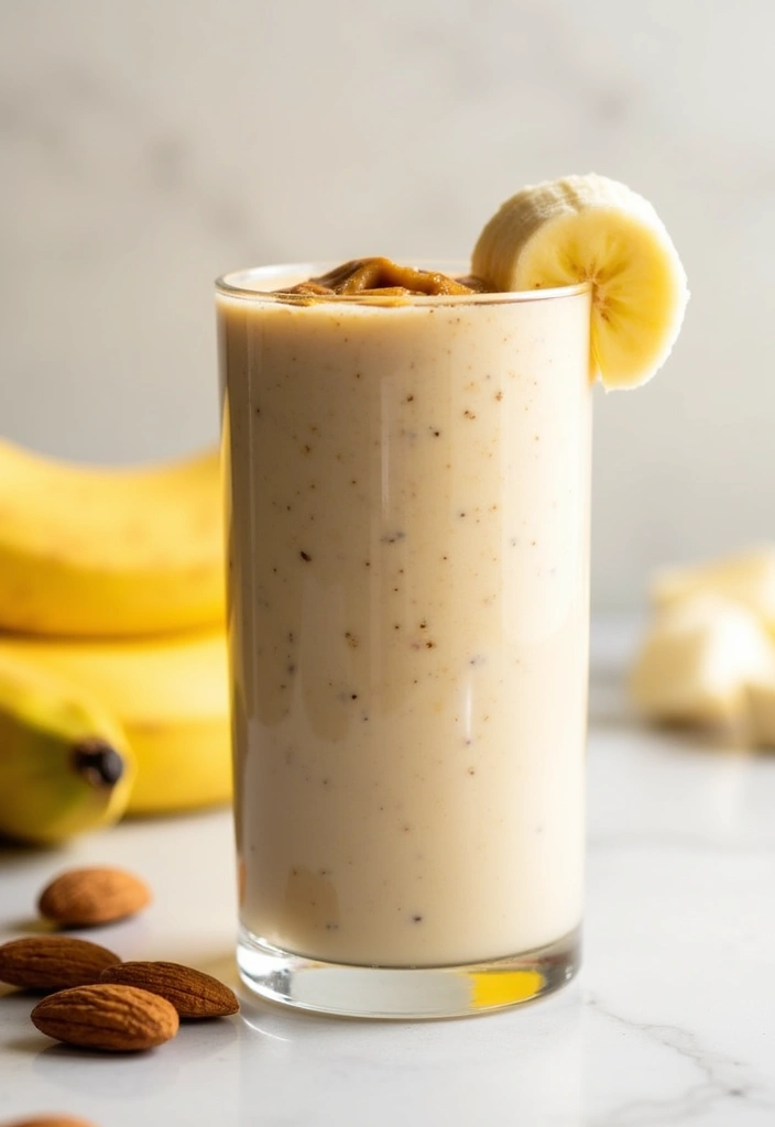 15 Healthy Meals You'll Crave (Even Picky Eaters Will Love #7!) - 15. Almond Butter Banana Smoothie