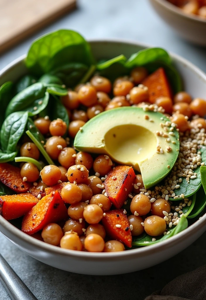 15 Healthy Meals You'll Crave (Even Picky Eaters Will Love #7!) - 2. Sweet Potato & Chickpea Buddha Bowl