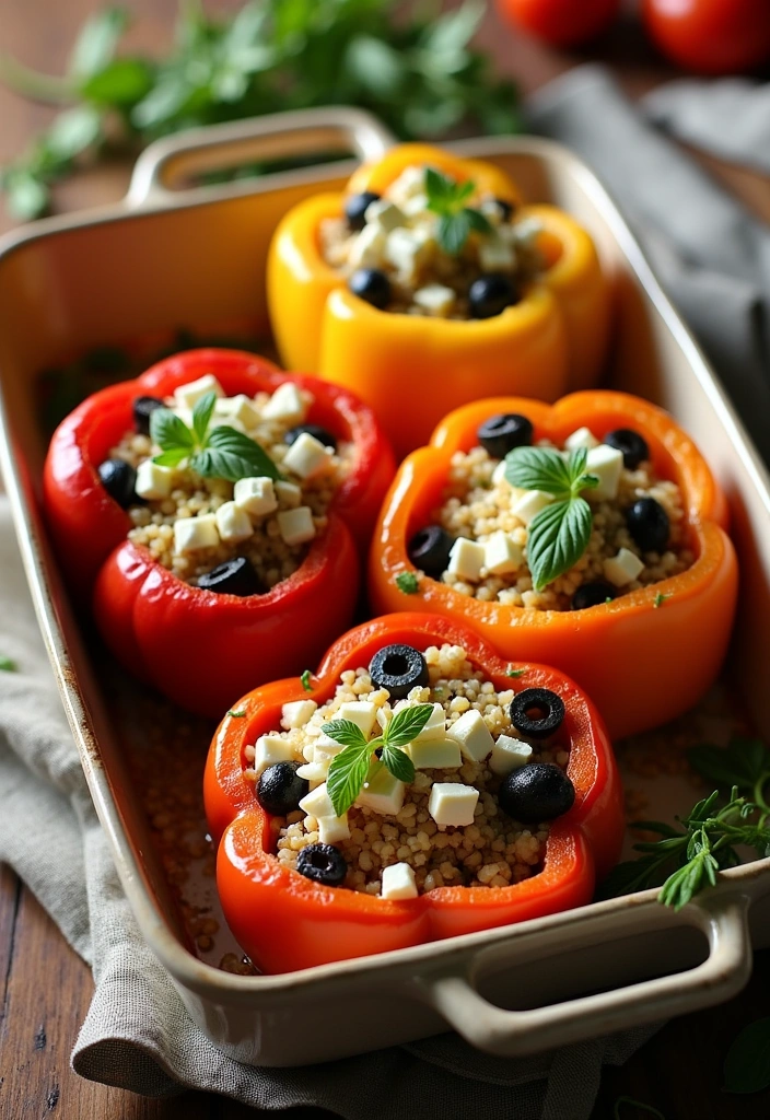 15 Healthy Meals You'll Crave (Even Picky Eaters Will Love #7!) - 6. Mediterranean Stuffed Peppers