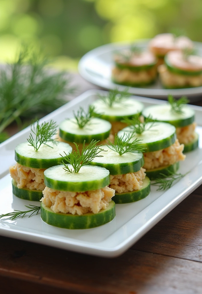 15 Quick and Delicious Keto Snacks You Can Make in Minutes (Try #6 for a Surprise!) - 10. Cucumber Sandwiches