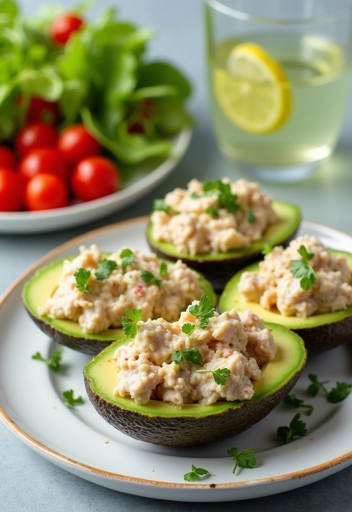 15 Quick and Delicious Keto Snacks You Can Make in Minutes (Try #6 for a Surprise!) - 2. Avocado and Tuna Salad Cups