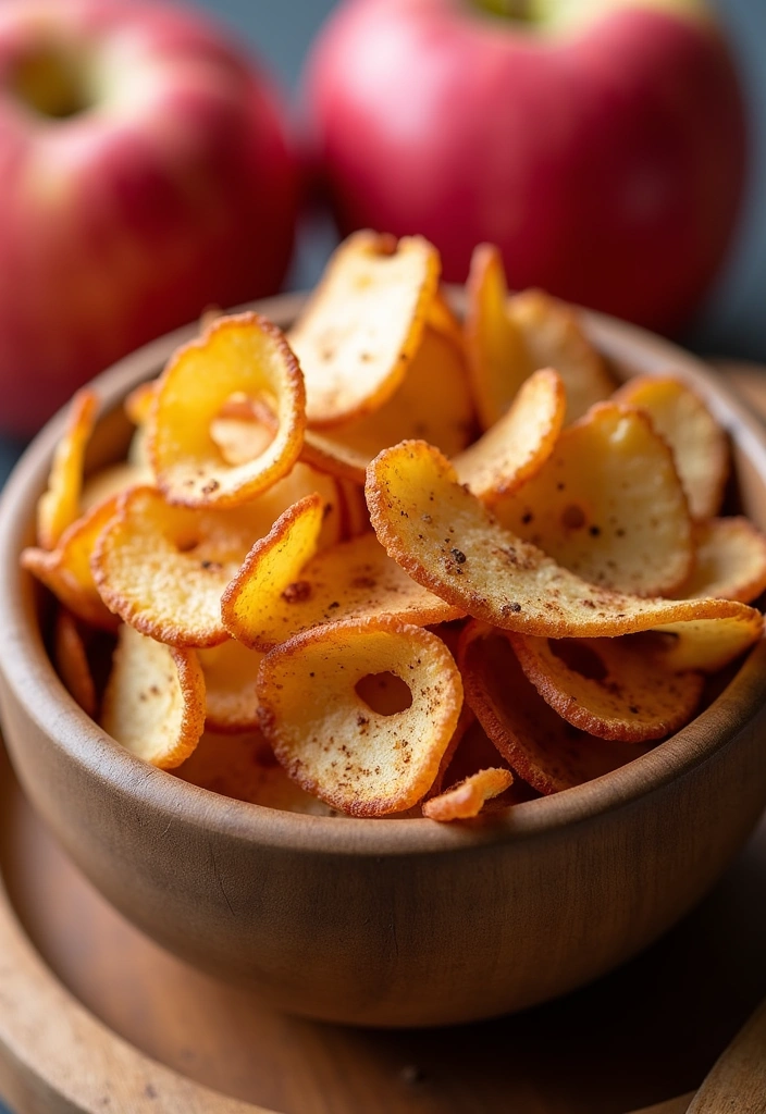 19 Healthy Snacks That Are So Good, You'll Forget They're Good for You! (#11 Is a Game Changer!) - 13. Baked Apple Chips