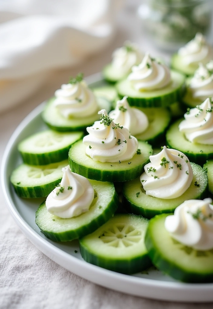 19 Healthy Snacks That Are So Good, You'll Forget They're Good for You! (#11 Is a Game Changer!) - 15. Cucumber and Cream Cheese Bites