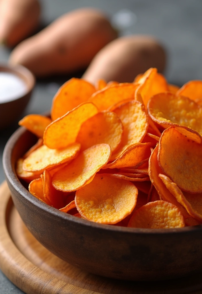 19 Healthy Snacks That Are So Good, You'll Forget They're Good for You! (#11 Is a Game Changer!) - 4. Sweet Potato Chips