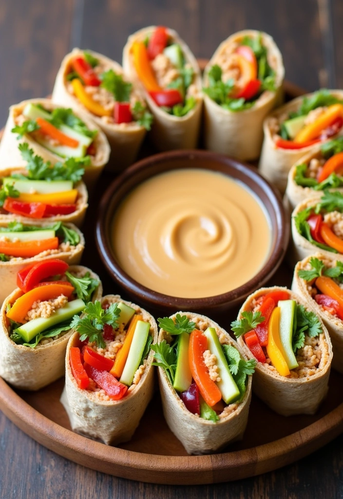 19 Healthy Snacks That Are So Good, You'll Forget They're Good for You! (#11 Is a Game Changer!) - 5. Veggie Hummus Wraps