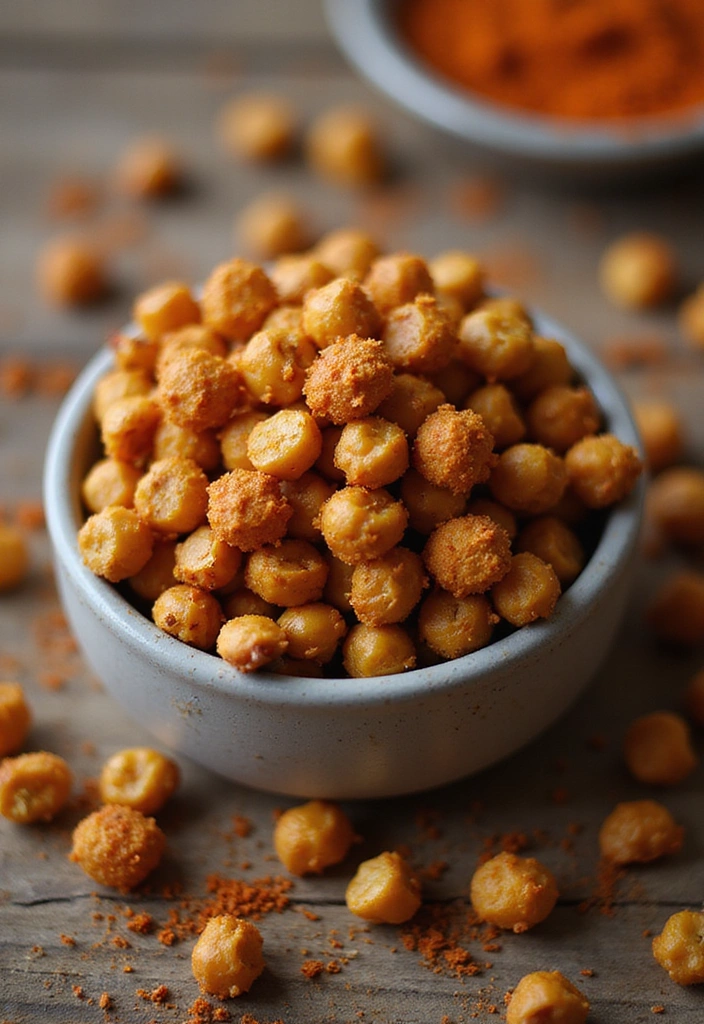 20 Low-Carb Snack Ideas That'll Keep You Satisfied All Day Long! - 16. Spicy Roasted Chickpeas