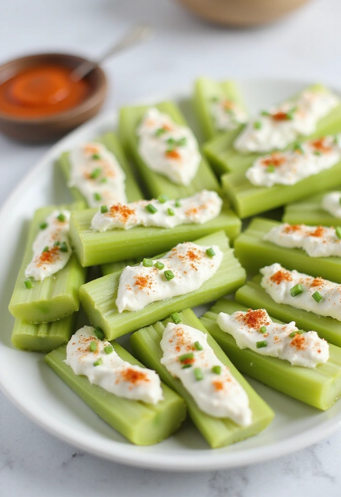 20 Low-Carb Snack Ideas That'll Keep You Satisfied All Day Long! - 4. Celery with Cream Cheese